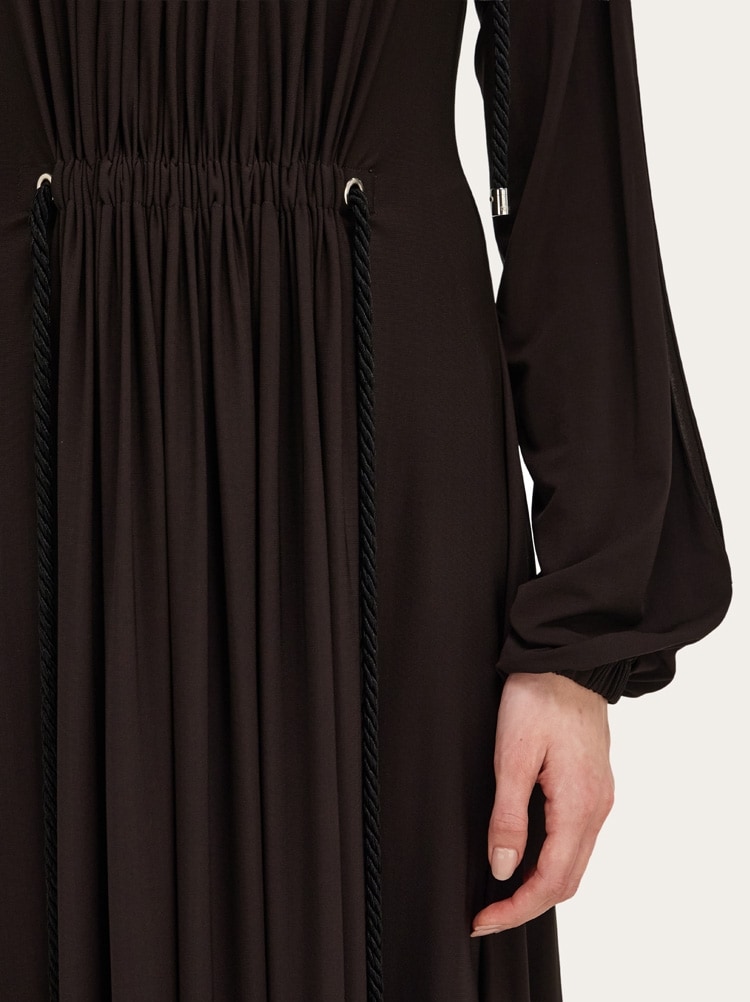 Viscose dress with gathered detailing Gallery image 6