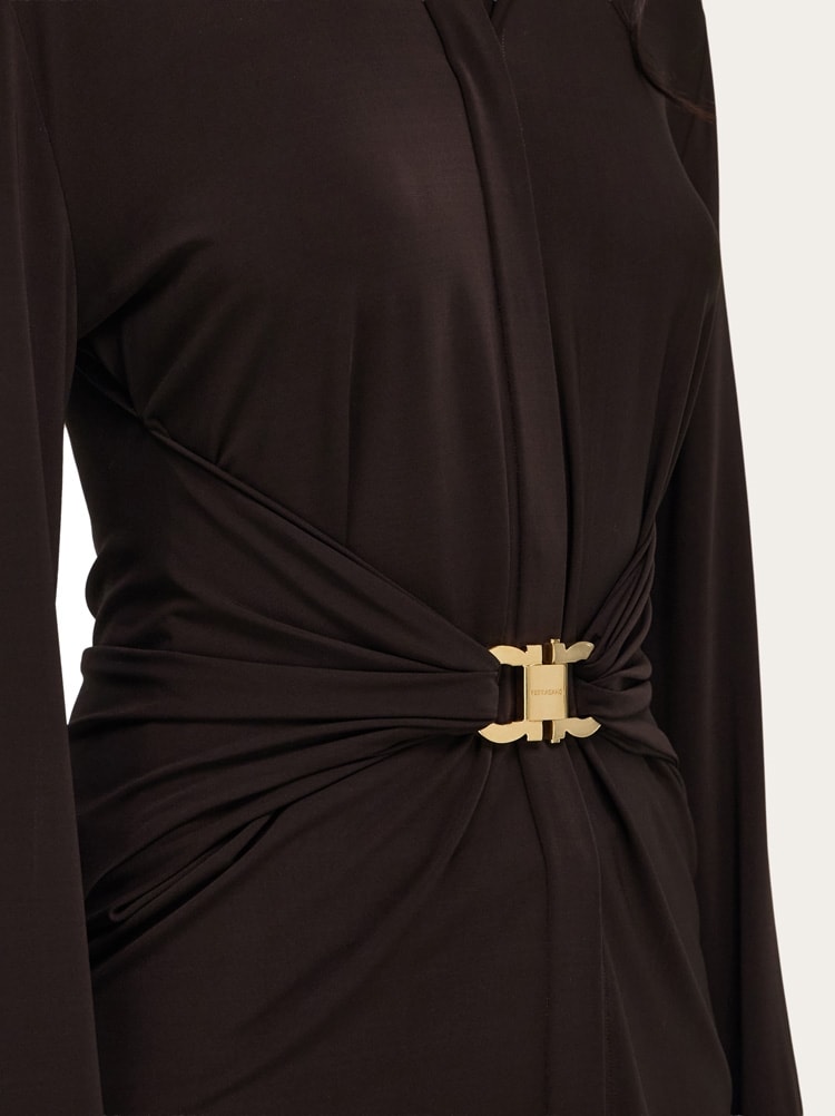 Viscose shirt with gathered waist Gallery image 4