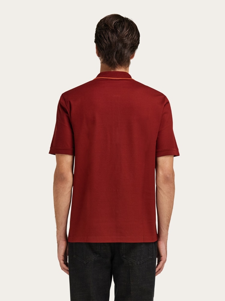 Polo in cotone con zip Gallery image 3