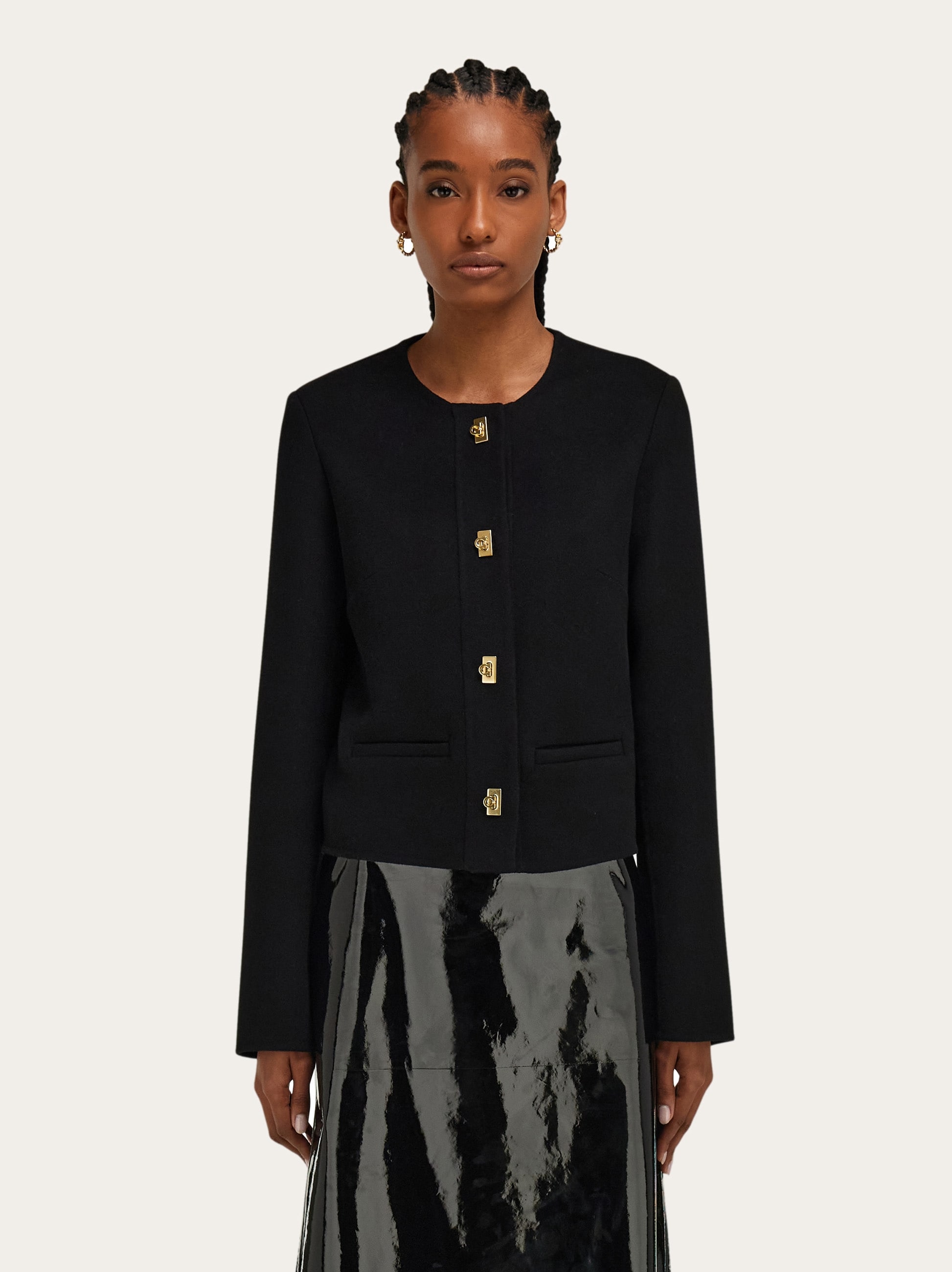Wool and cashmere Gancini jacket - Women | Ferragamo