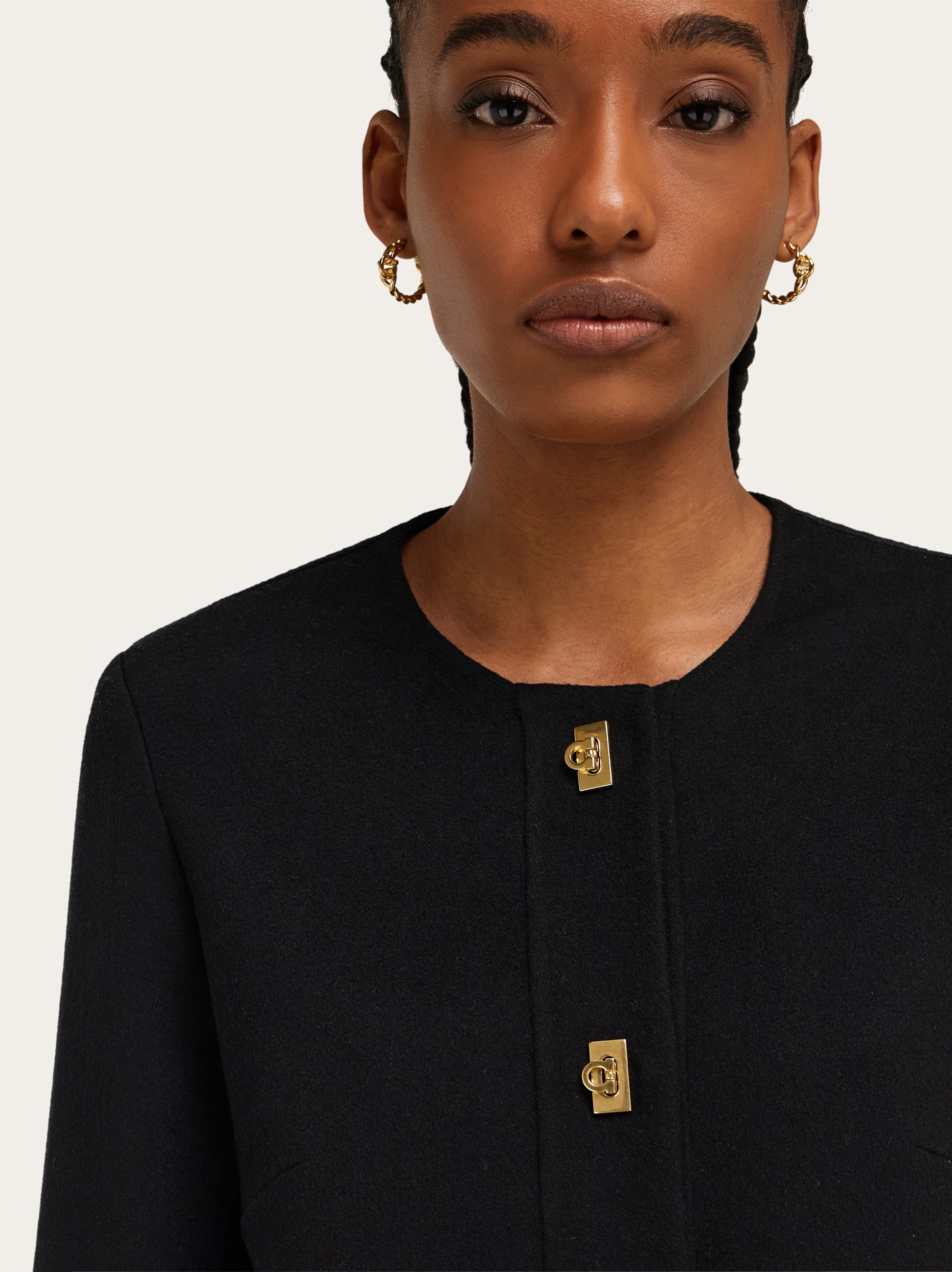 Wool and cashmere Gancini jacket - Women | Ferragamo