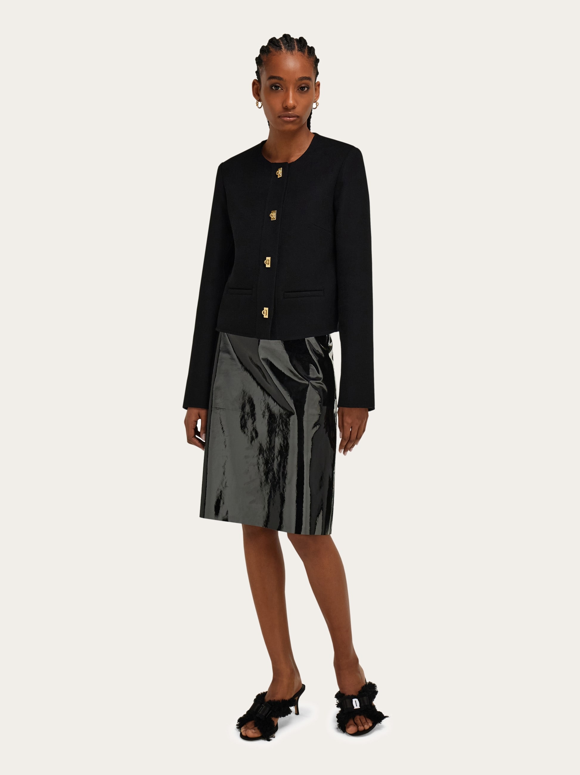 Wool and cashmere Gancini jacket - Women | Ferragamo