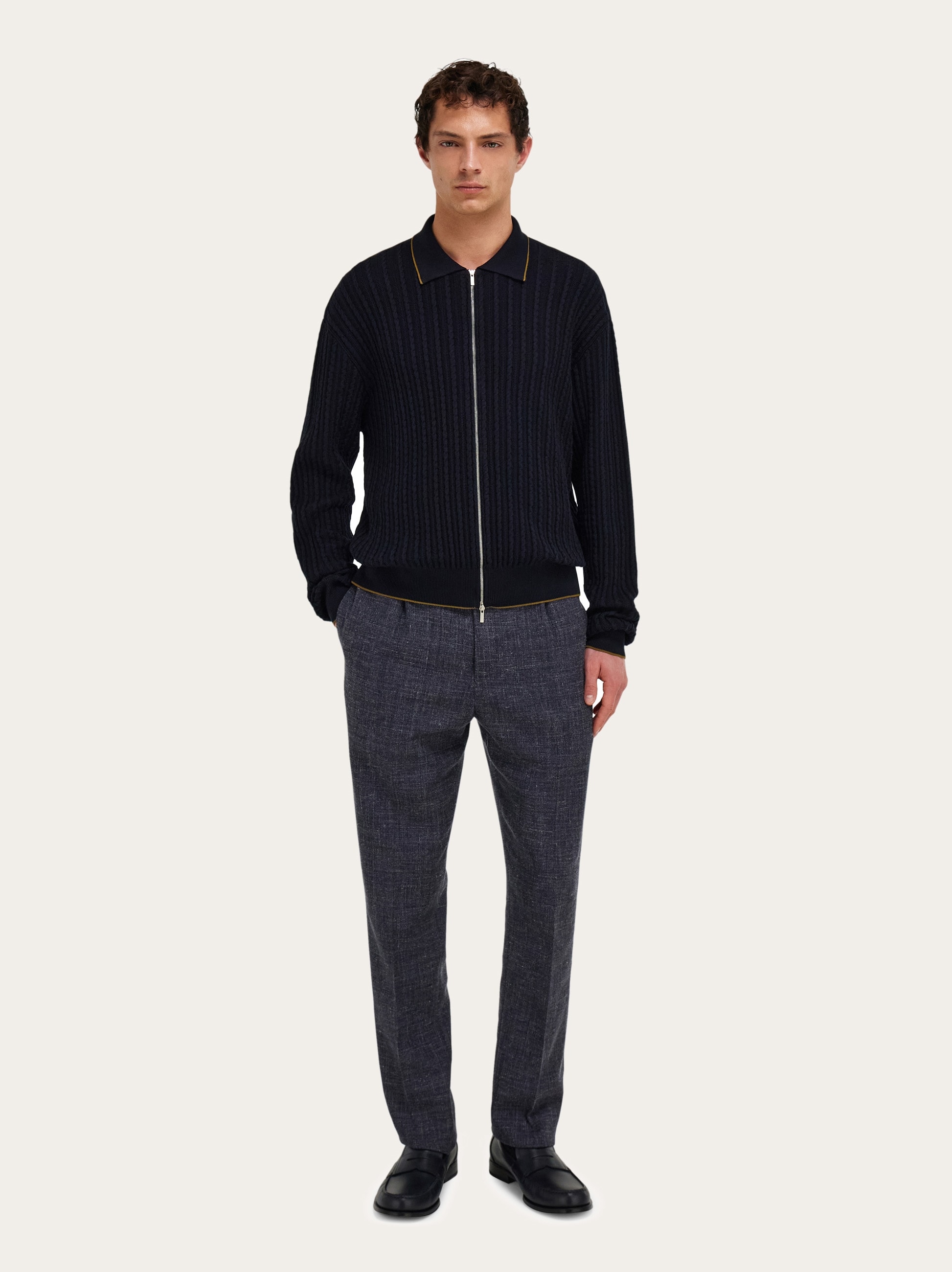 Cotton and silk cardigan - Men | Ferragamo