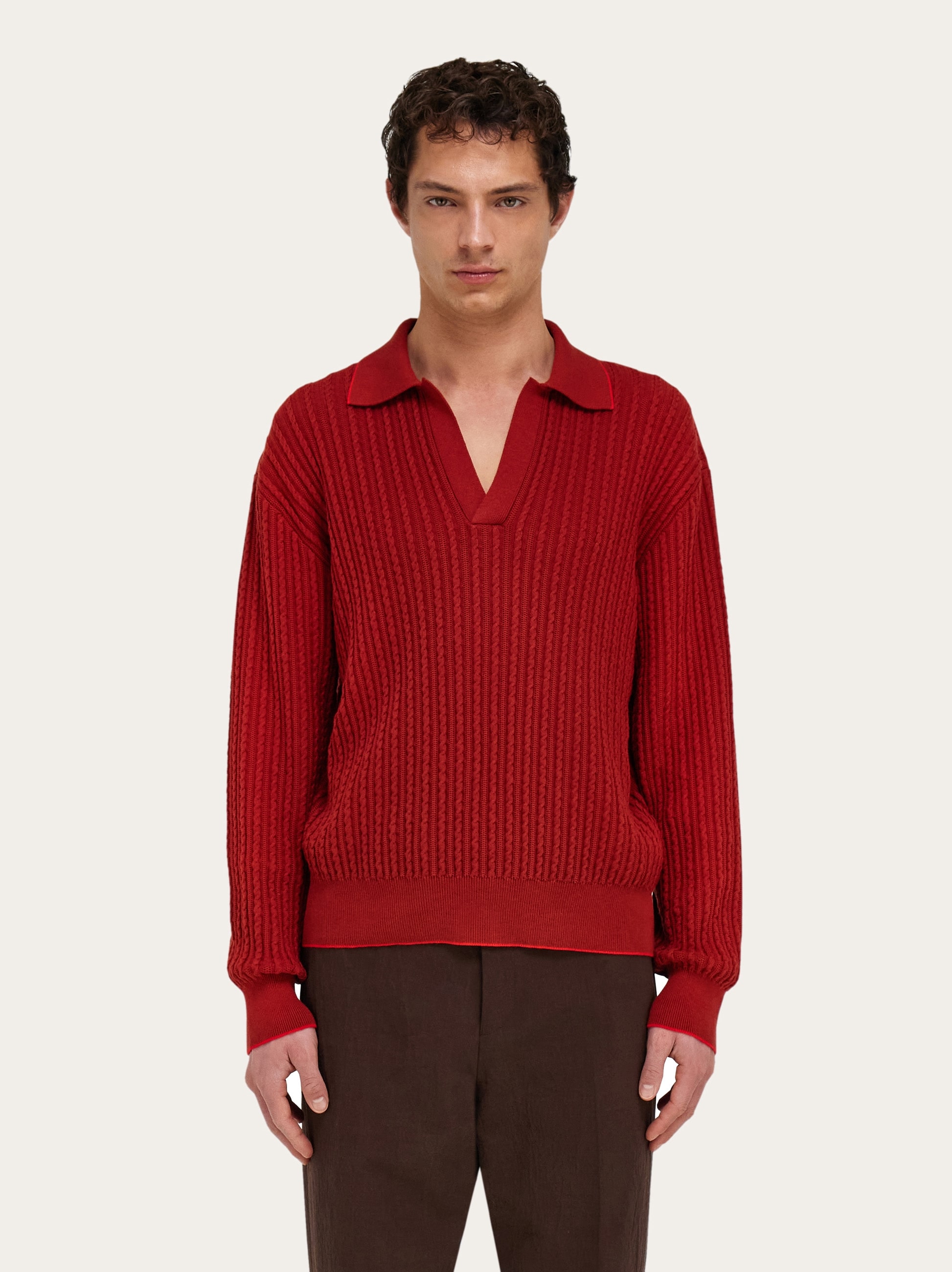 ニットポロトップス - メンズ | Ferragamo
