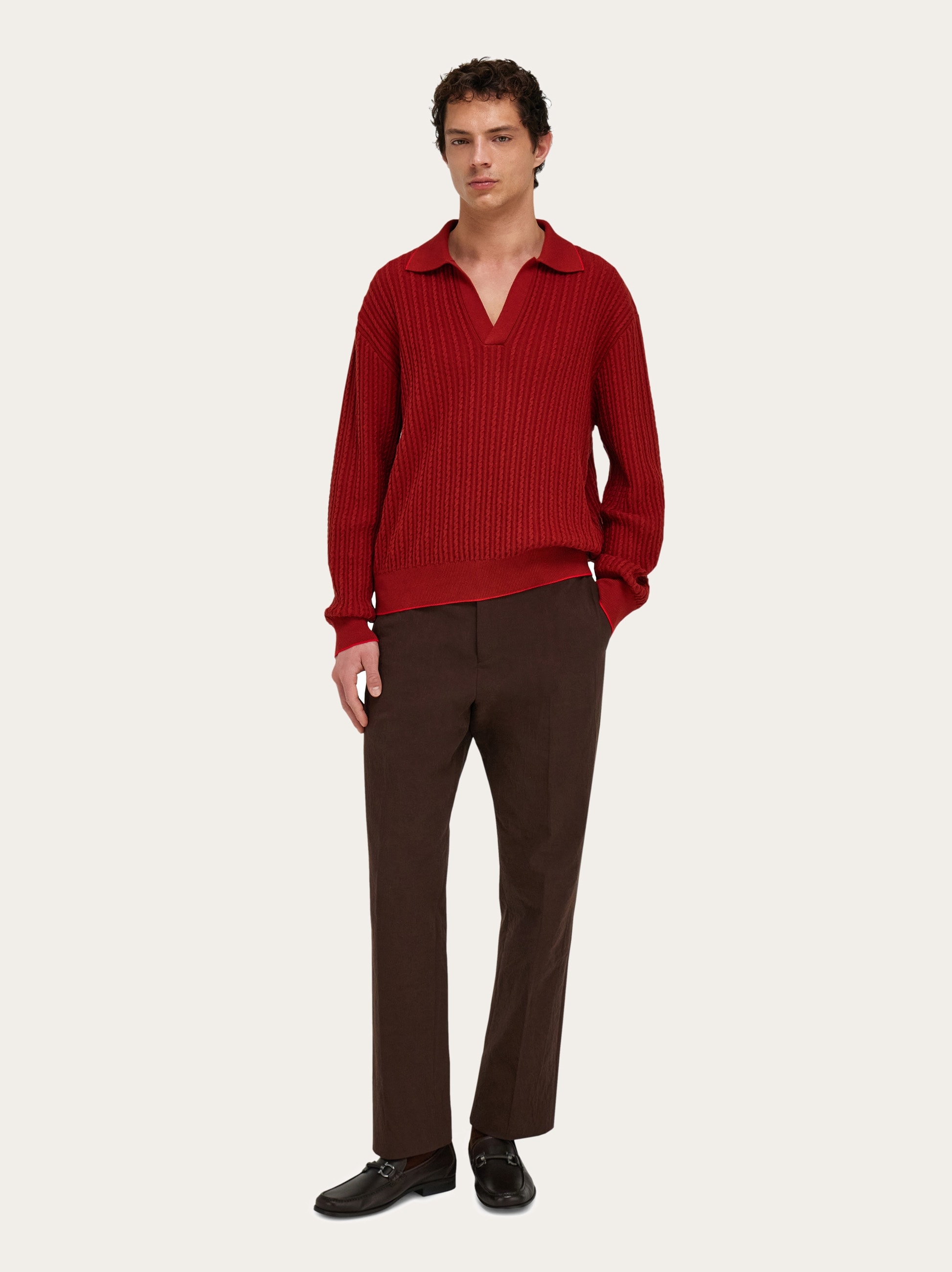 ニットポロトップス - メンズ | Ferragamo