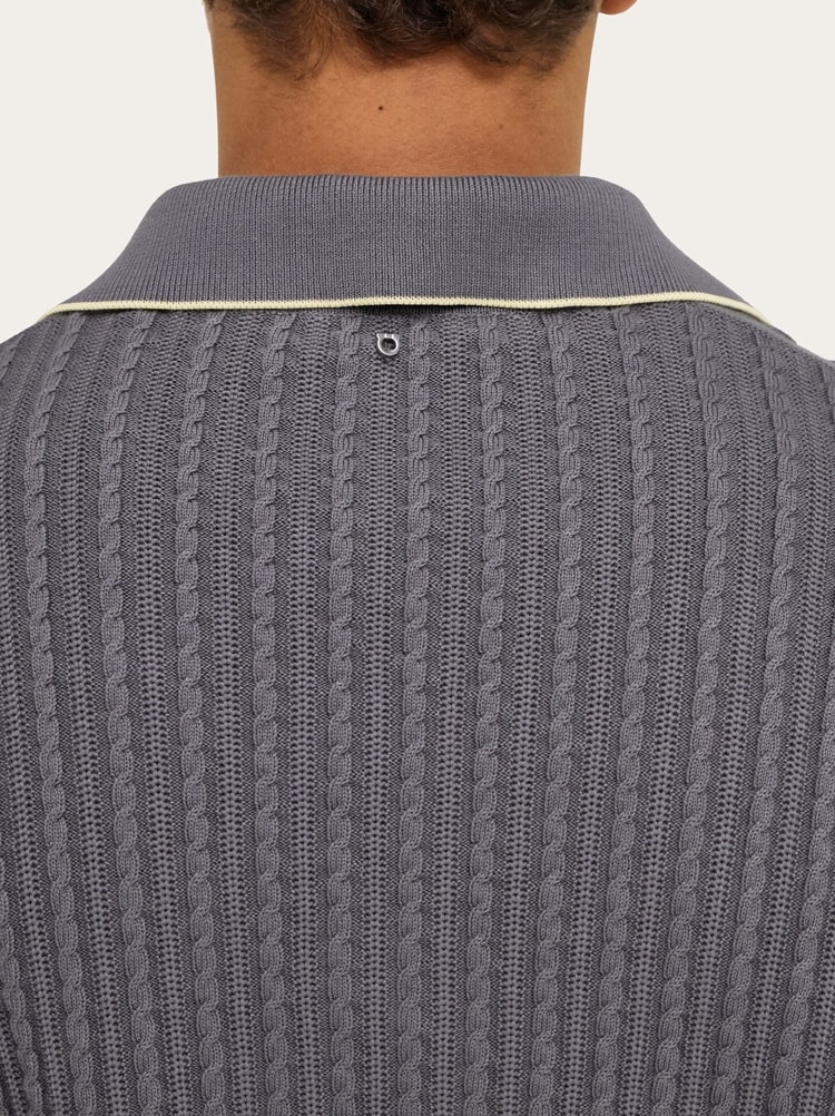 Knitted polo top Gallery image 5