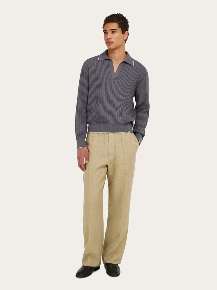 Knitted polo top Gallery image 6