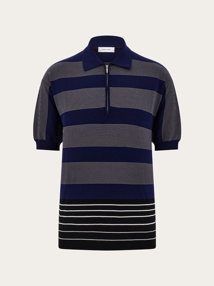 Polo shirt with zip collar Gallery image 1