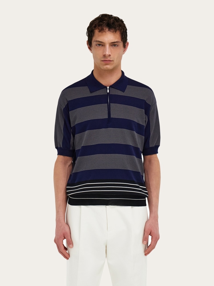 Polo shirt with zip collar Gallery image 2