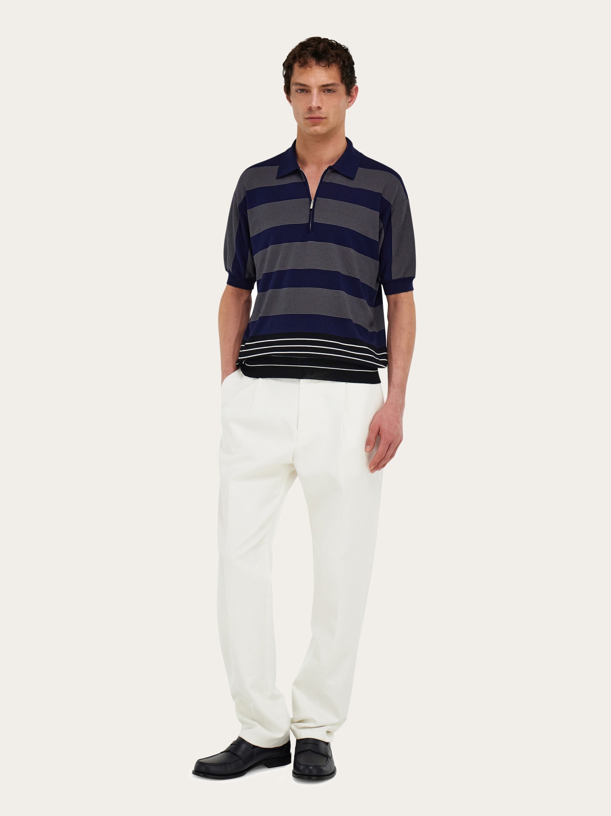 Polo shirt with zip collar - Men | Ferragamo