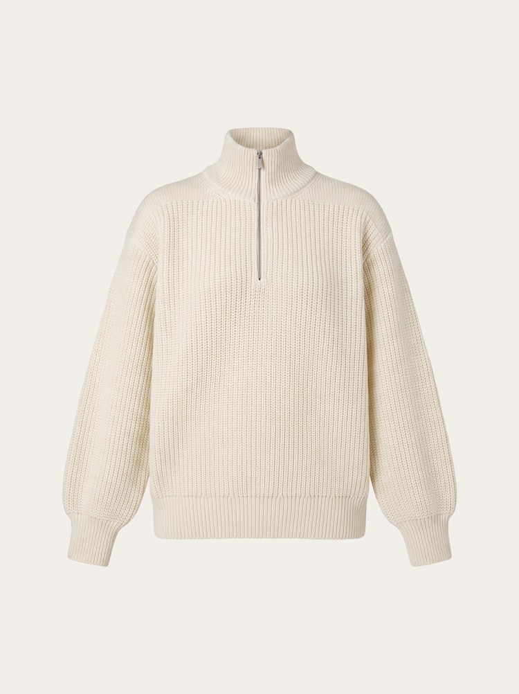 Quarter zip knitted sweater Gallery image 1