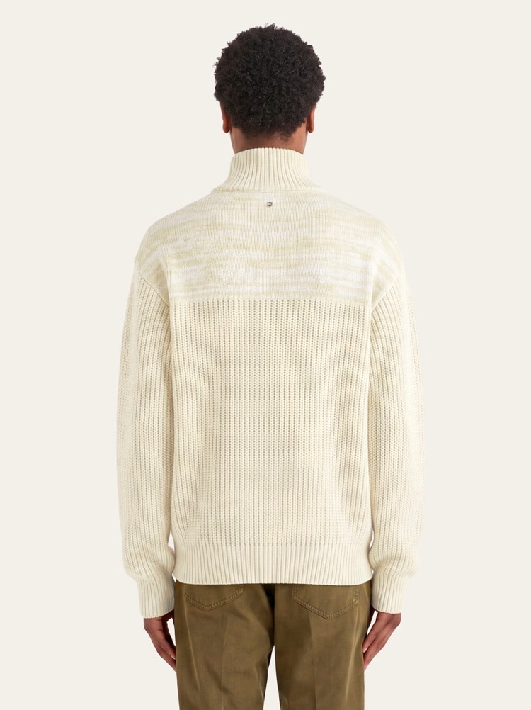 Quarter zip knitted sweater Gallery image 3