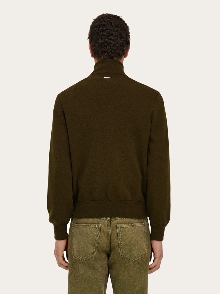 Suede blouson with knitted details Gallery image 3