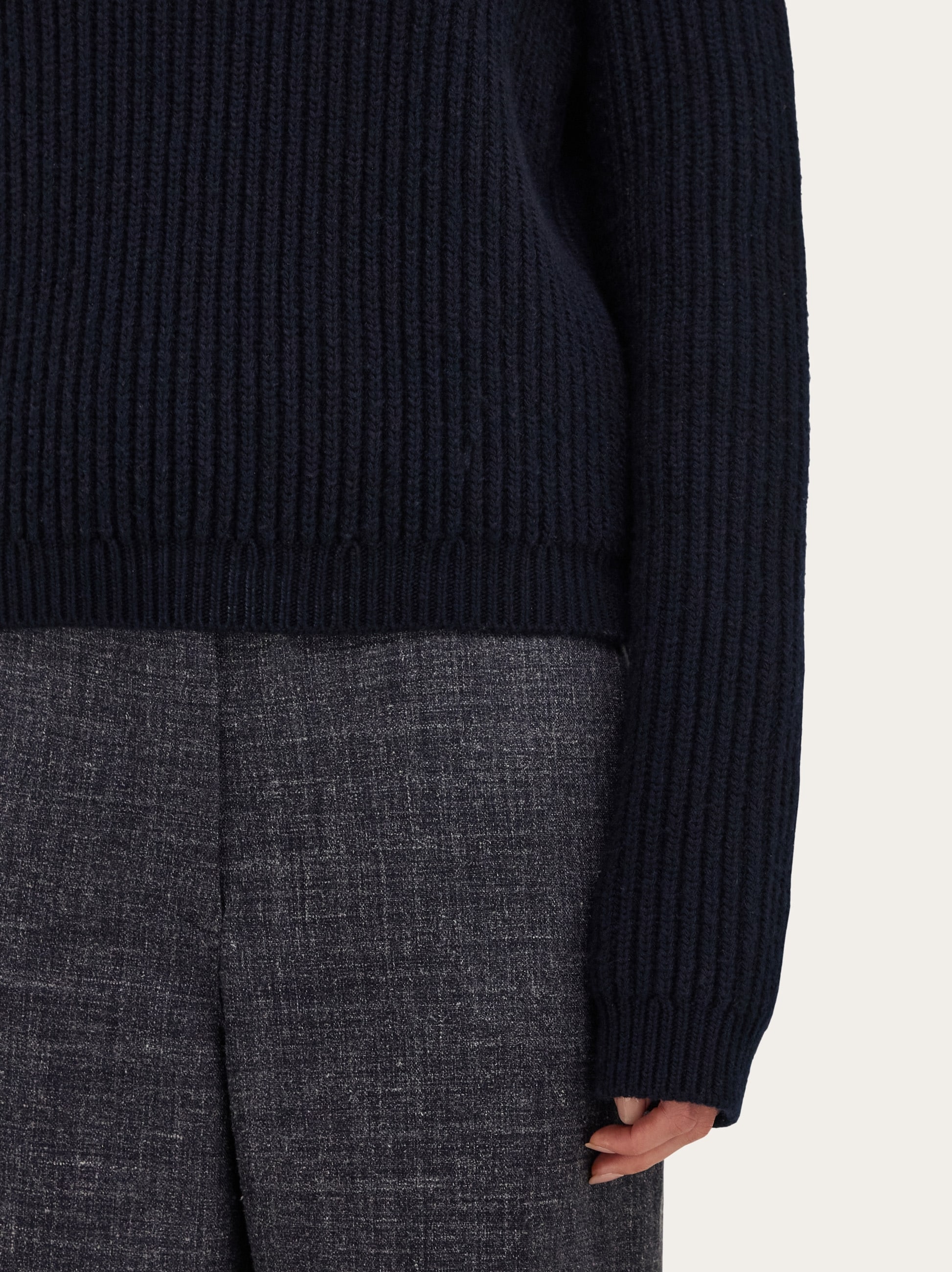 Knitted sweater with Gancini button detail - Women | Ferragamo