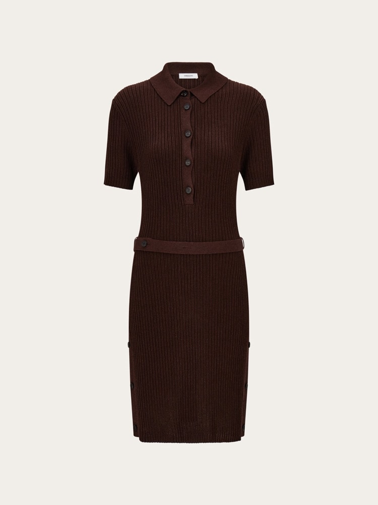 Knitted polo dress Gallery image 1