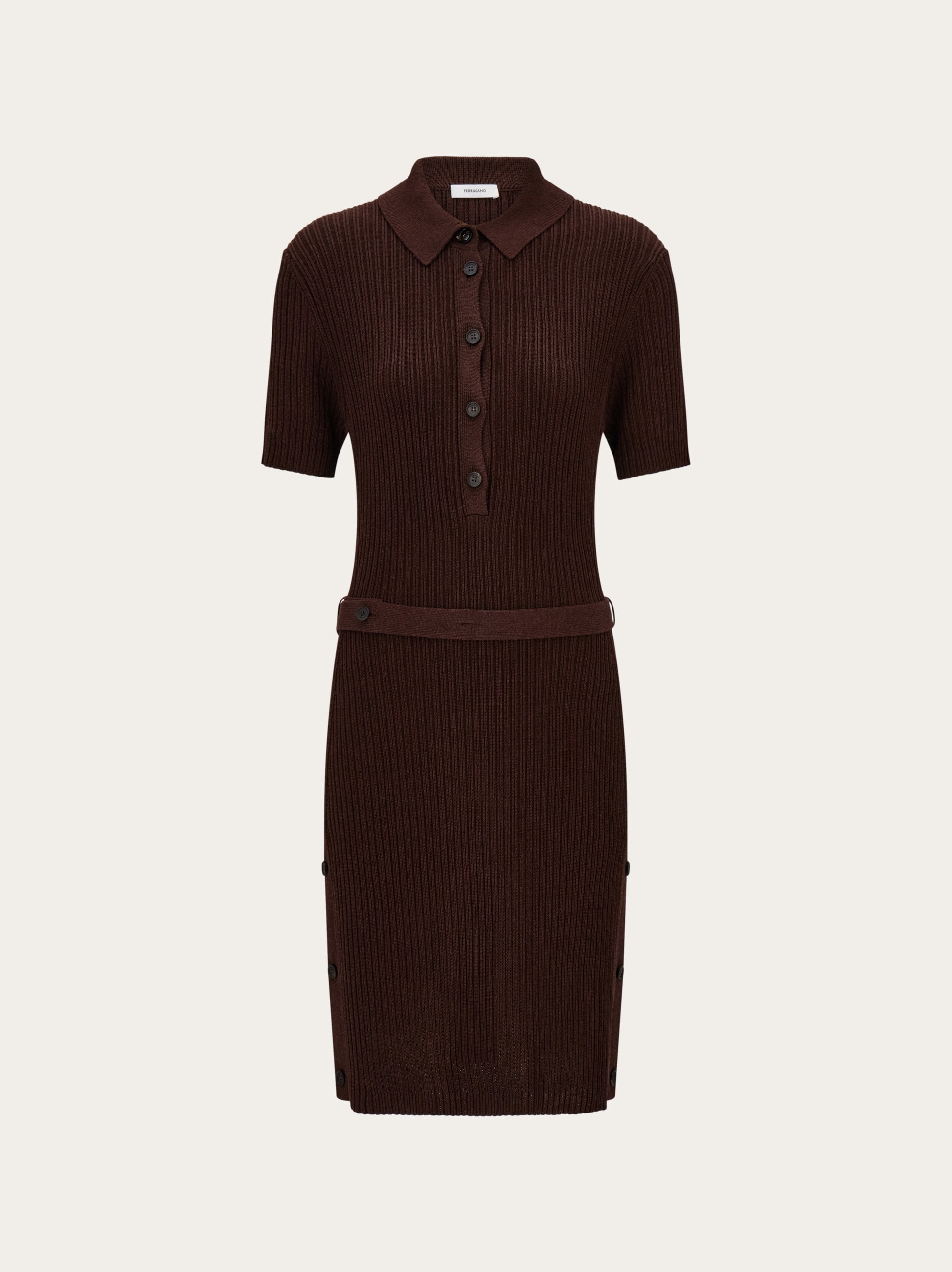 polo knit dress women Rib-Knit Polo Sweater Dress