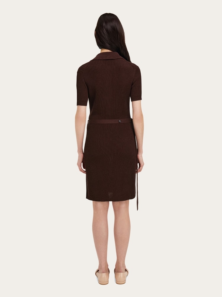 Knitted polo dress Gallery image 3