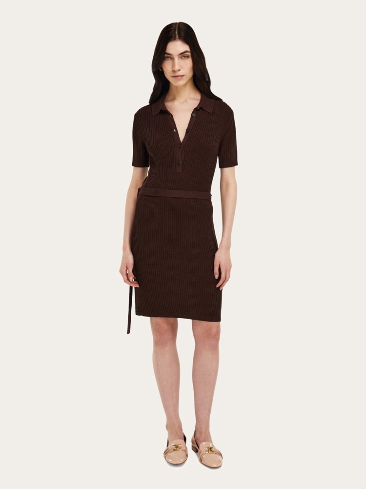 Knitted polo dress Gallery image 5