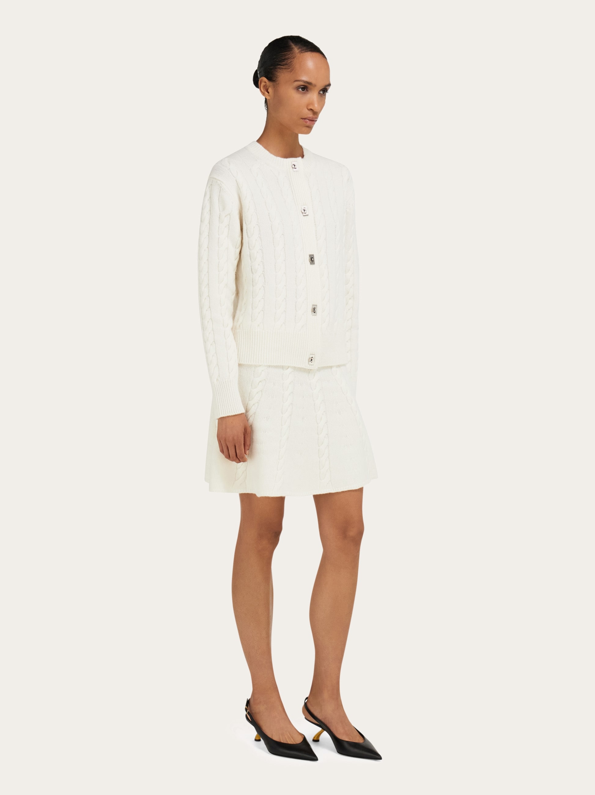 Cable knit cardigan - Women | Ferragamo