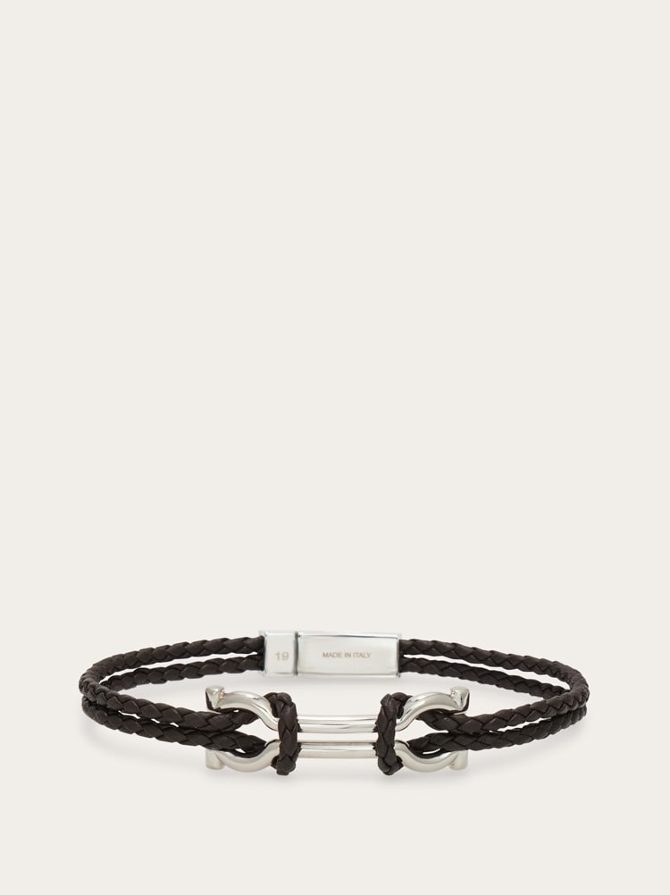 Pulsera con doble Gancini (18 cm) Gallery image 1