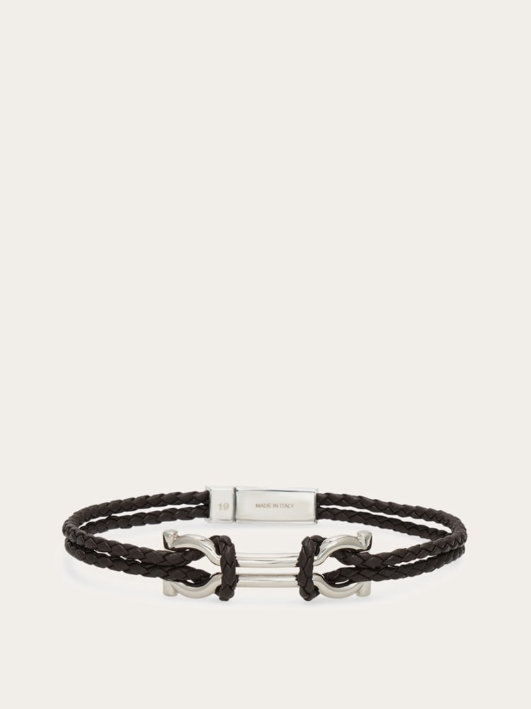 Pulsera con doble Gancini (19 cm) Gallery image 1