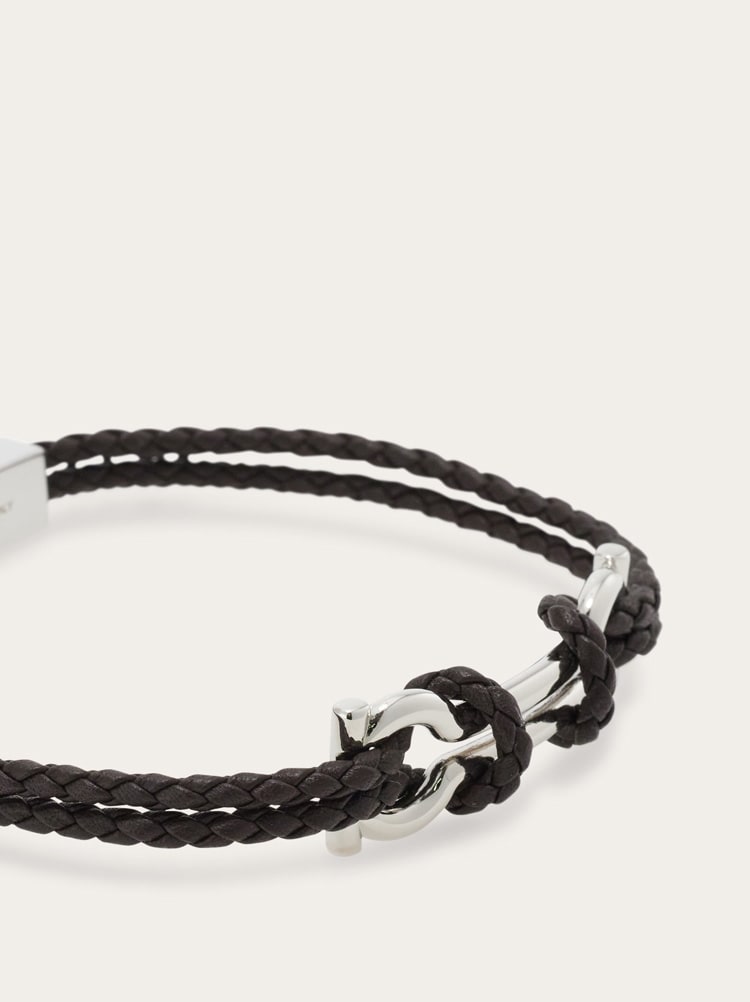 Pulsera con doble Gancini (19 cm) Gallery image 2