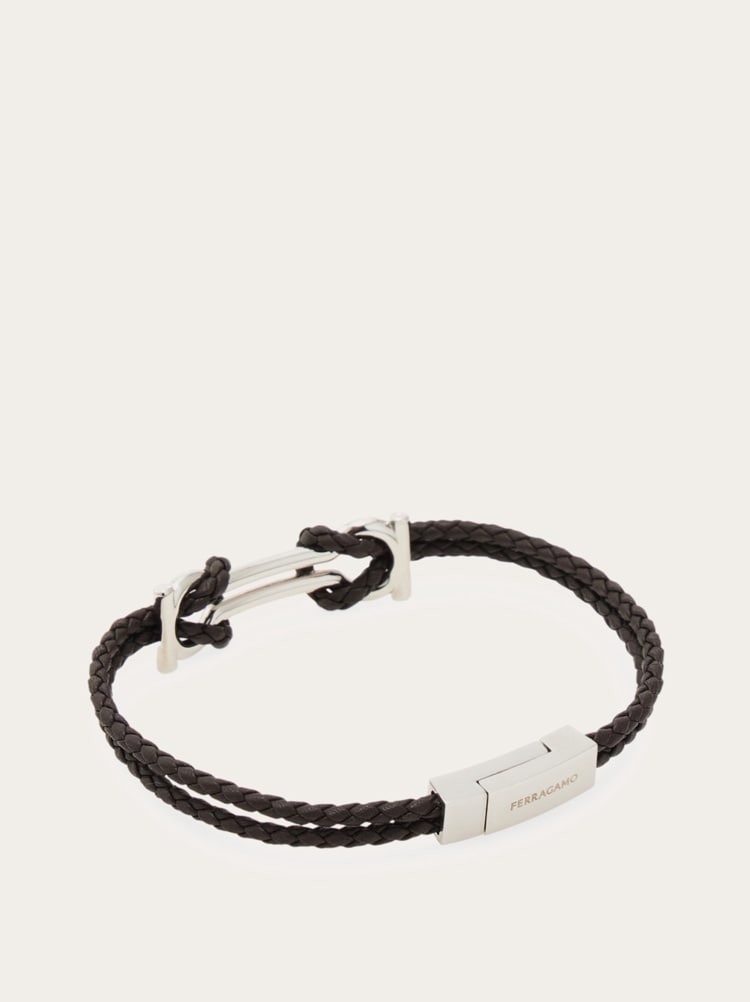 Pulsera con doble Gancini (19 cm) Gallery image 4