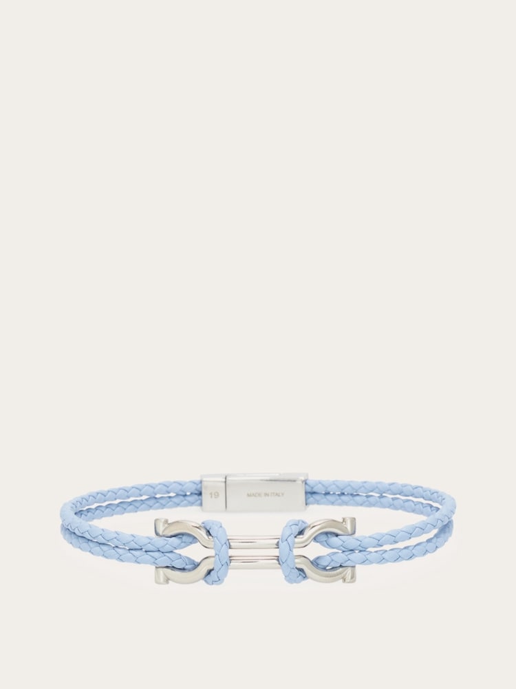 Pulsera con doble Gancini (19 cm) Gallery image 1