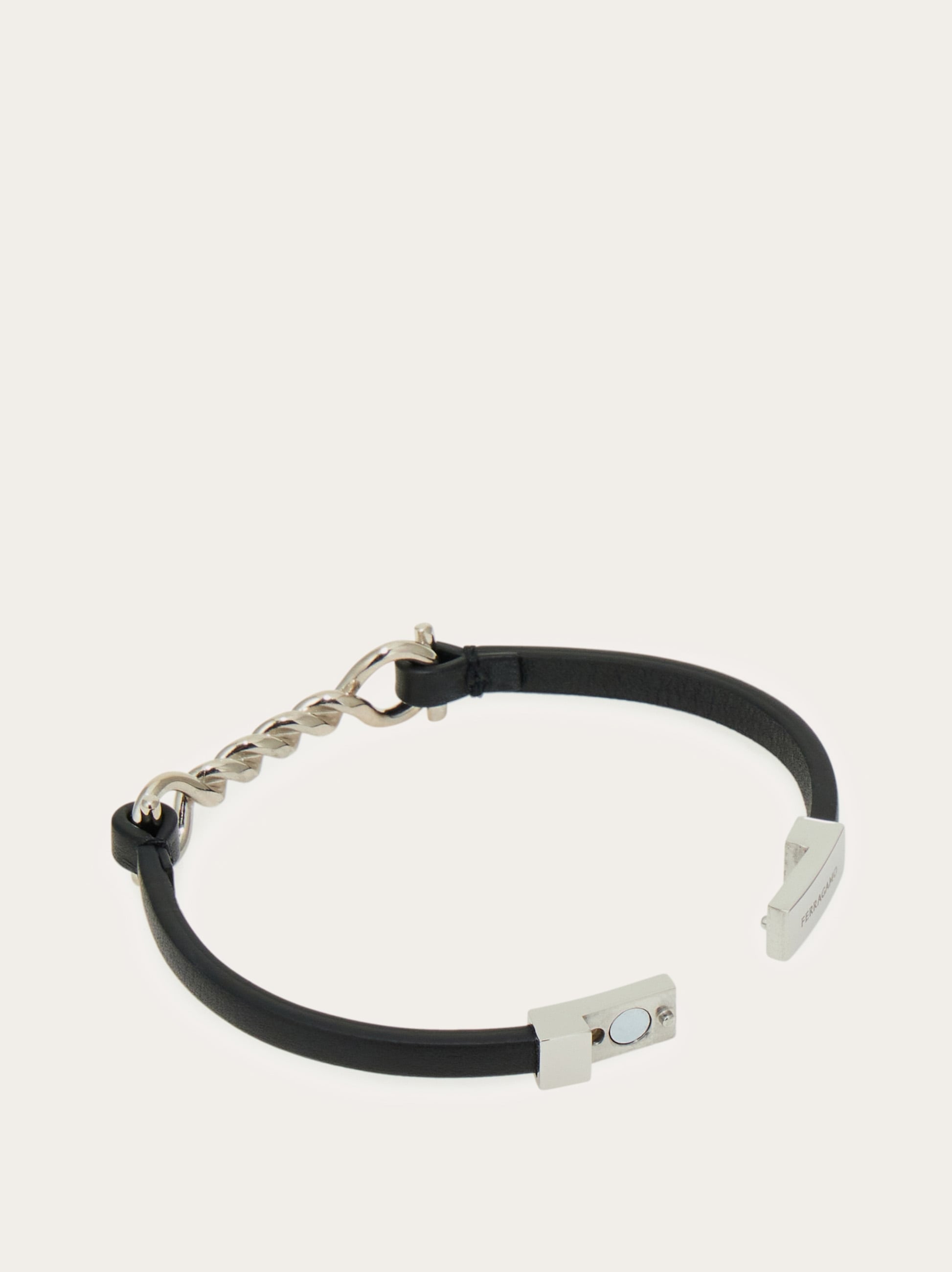 Gancini leather bracelet (20cm) - Men | Ferragamo