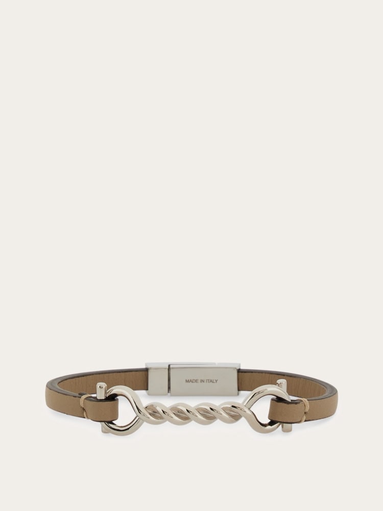 Gancini leather bracelet (18cm) Gallery image 1