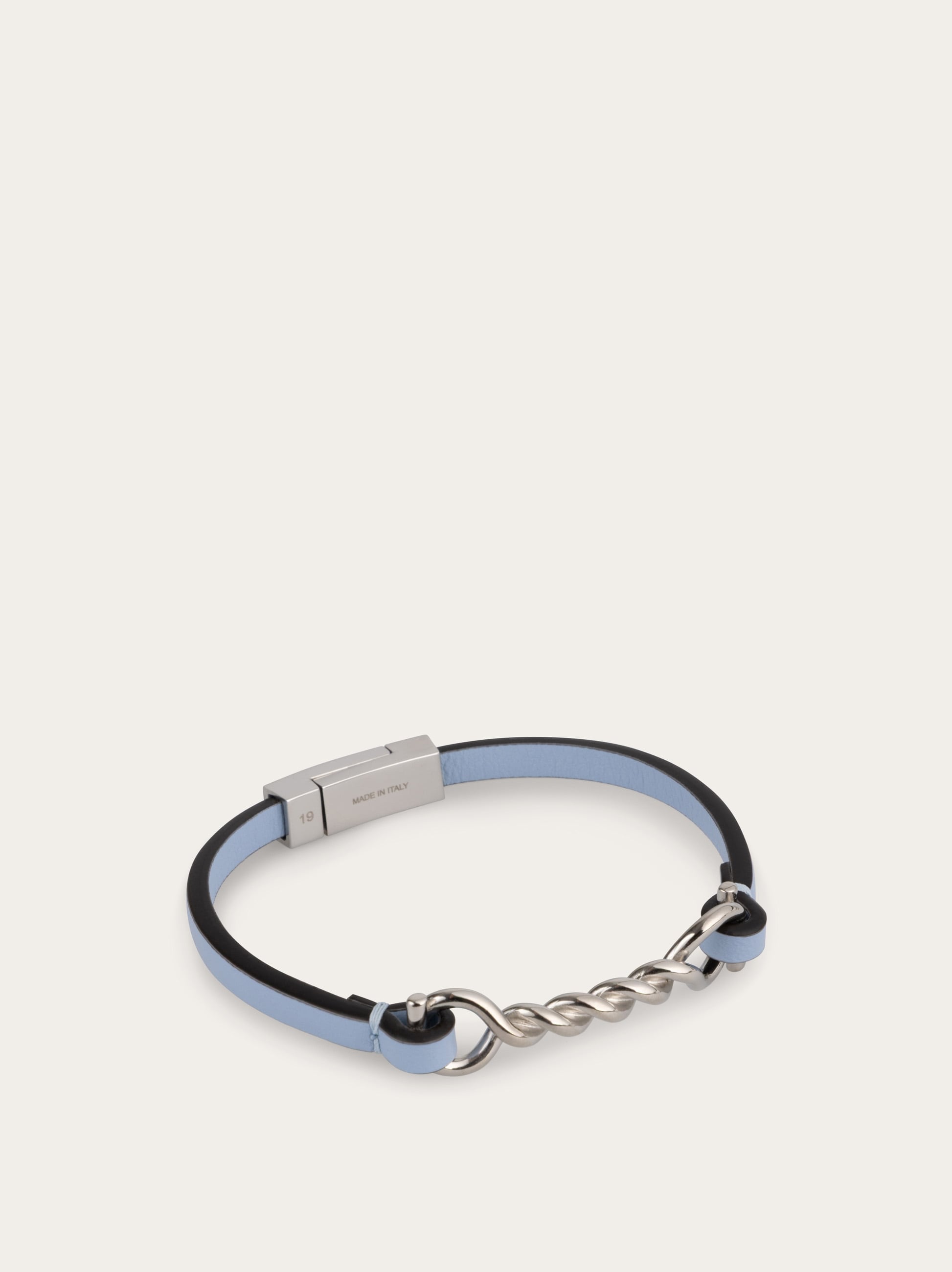 Gancini leather bracelet (20cm) - Men | Ferragamo