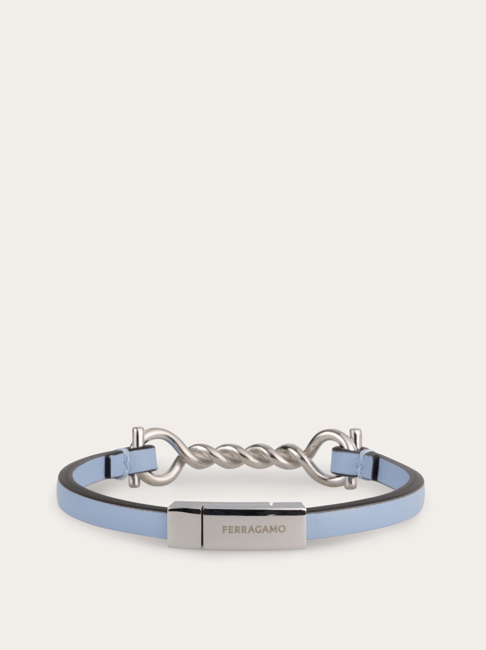 Gancini leather bracelet (20cm) - Men | Ferragamo
