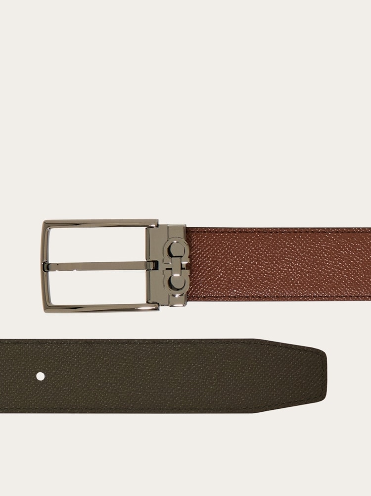 Reversible and adjustable belt with rectangular buckle Gallery image 2