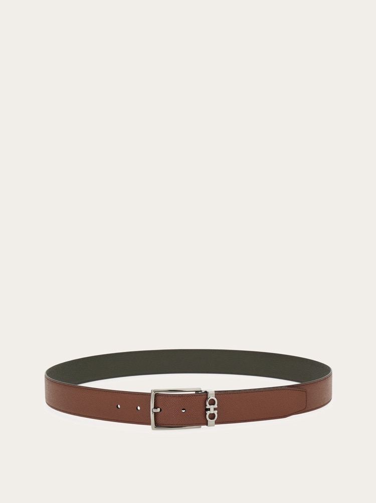 Reversible and adjustable belt with rectangular buckle Gallery image 3