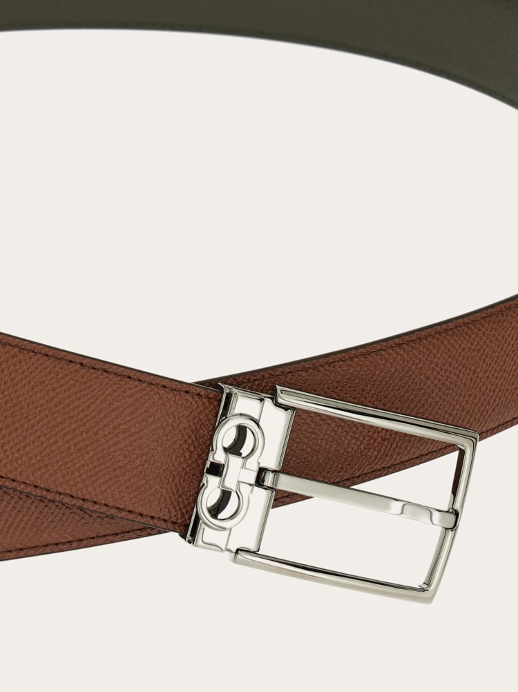 Reversible and adjustable belt with rectangular buckle Gallery image 5