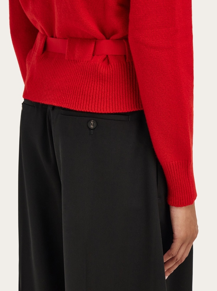 Cardigan con cintura Gallery image 6