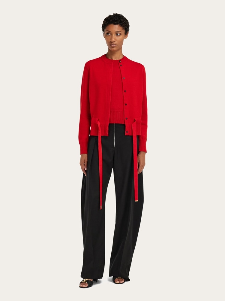 Cardigan con cintura Gallery image 7