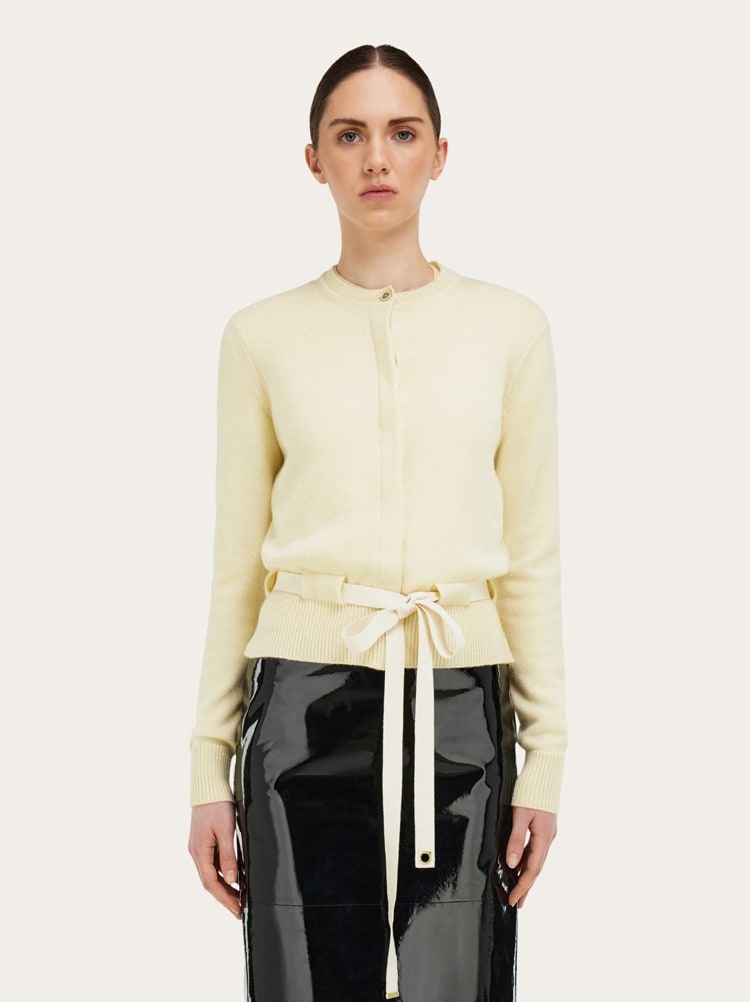 Cardigan con cintura Gallery image 2