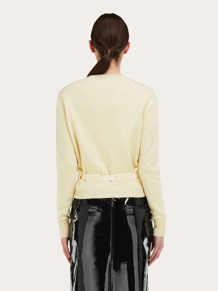 Cardigan con cintura Gallery image 3