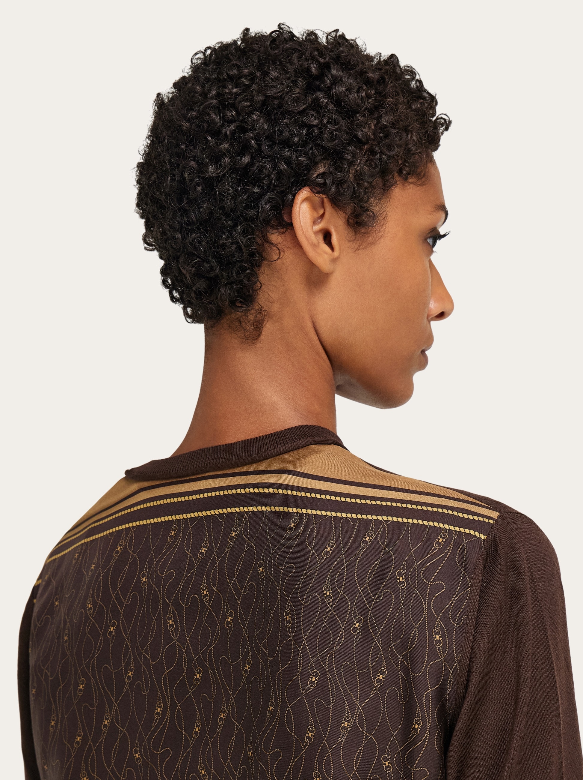 Cardigan with silk panel detail - Women | Ferragamo