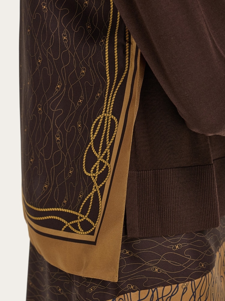 Cardigan avec dos en soie Gallery image 6