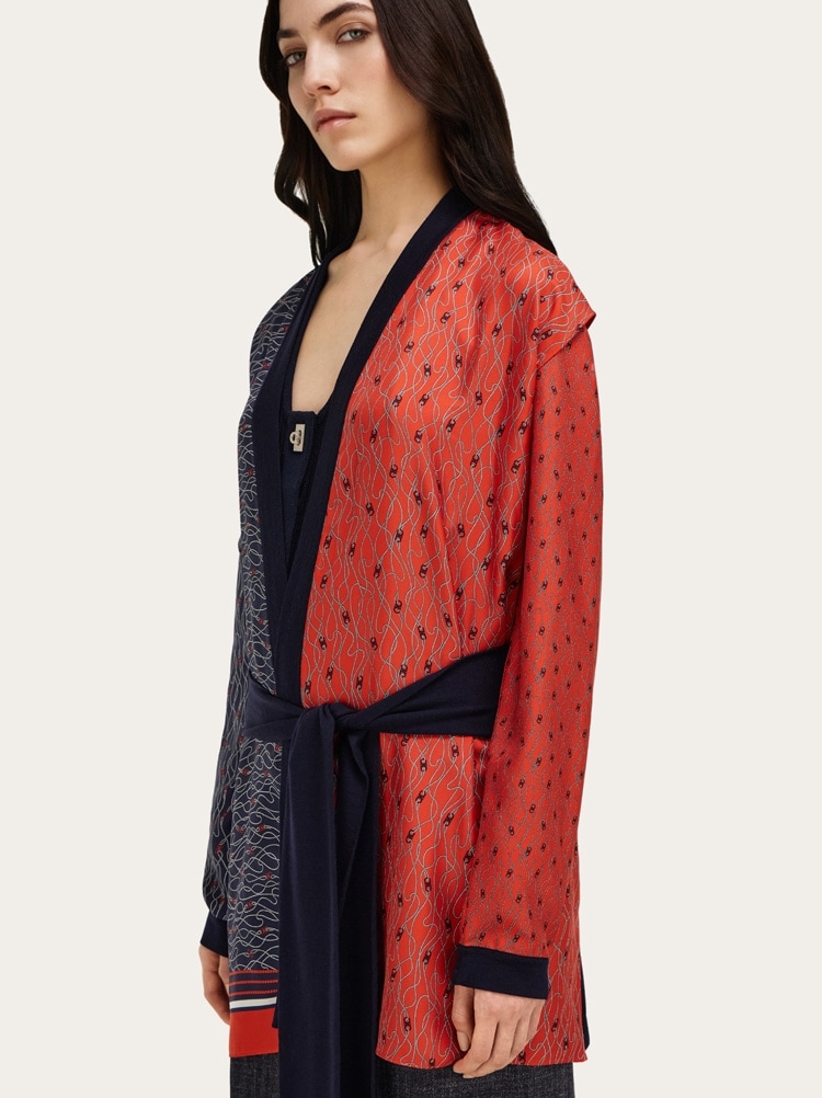 Cardigan en laine et soie Gallery image 4