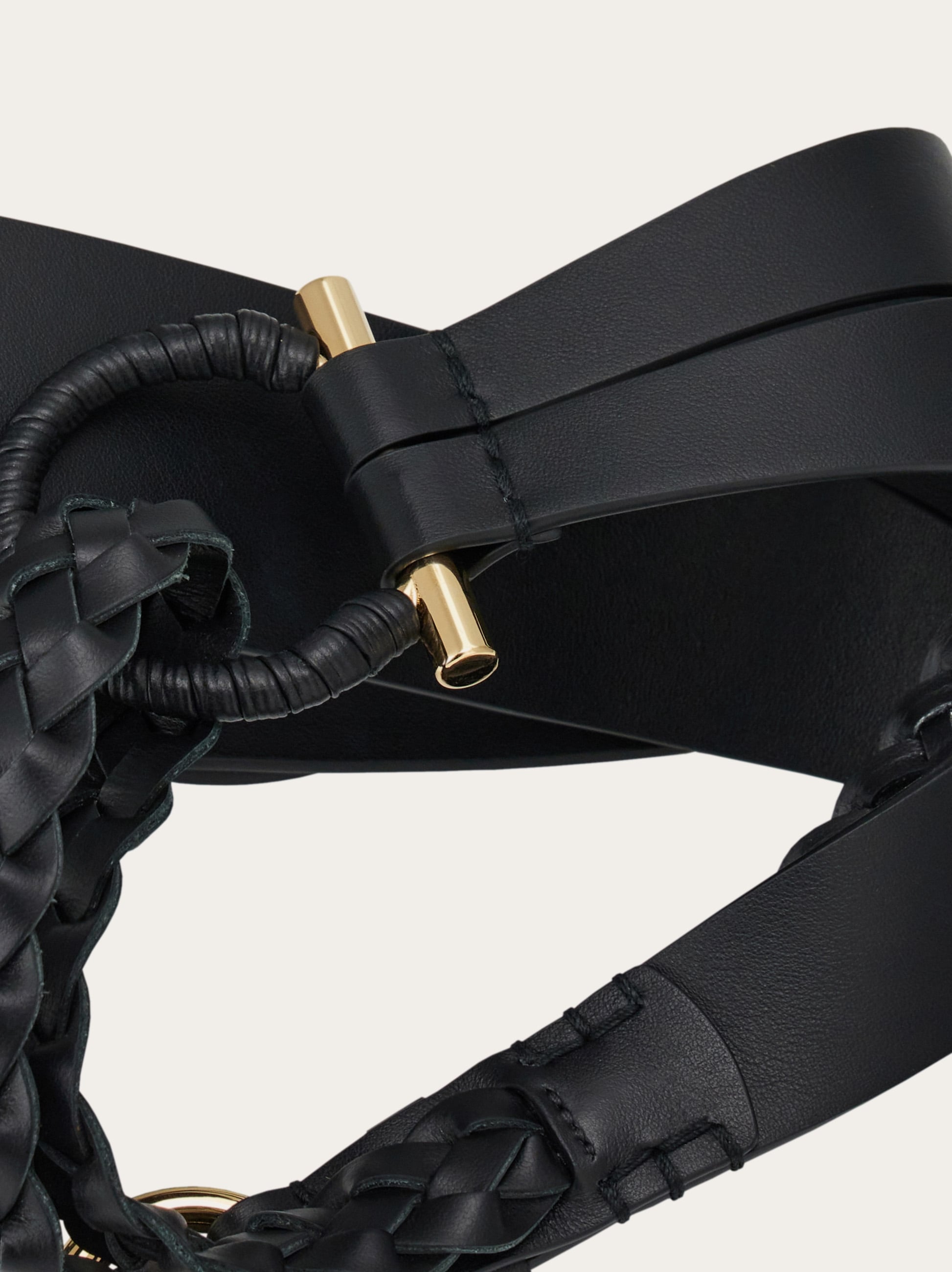 FERRAGAMO ビジュー付きレザーベルト Covered Gancini fixed belt - Women | Ferragamo