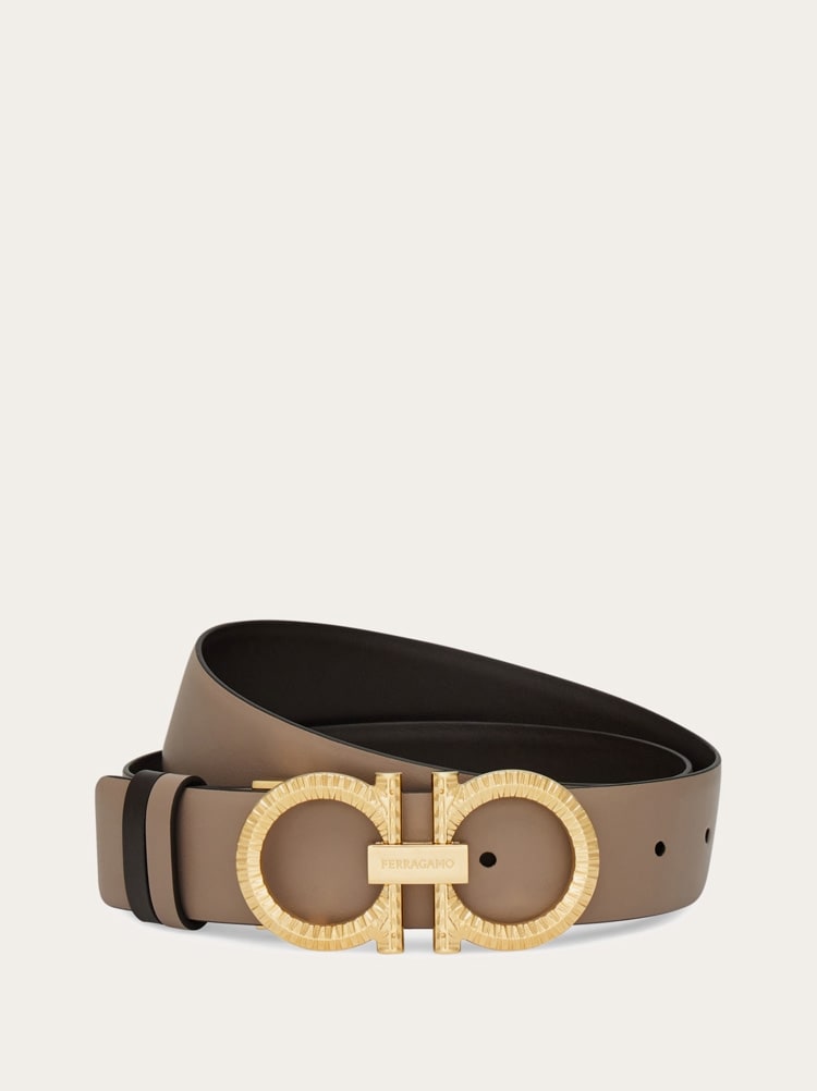 Knurled Gancini reversible and adjustable belt Gallery image 1