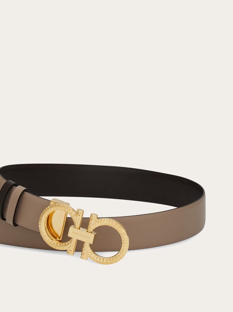 Knurled Gancini reversible and adjustable belt Gallery image 4