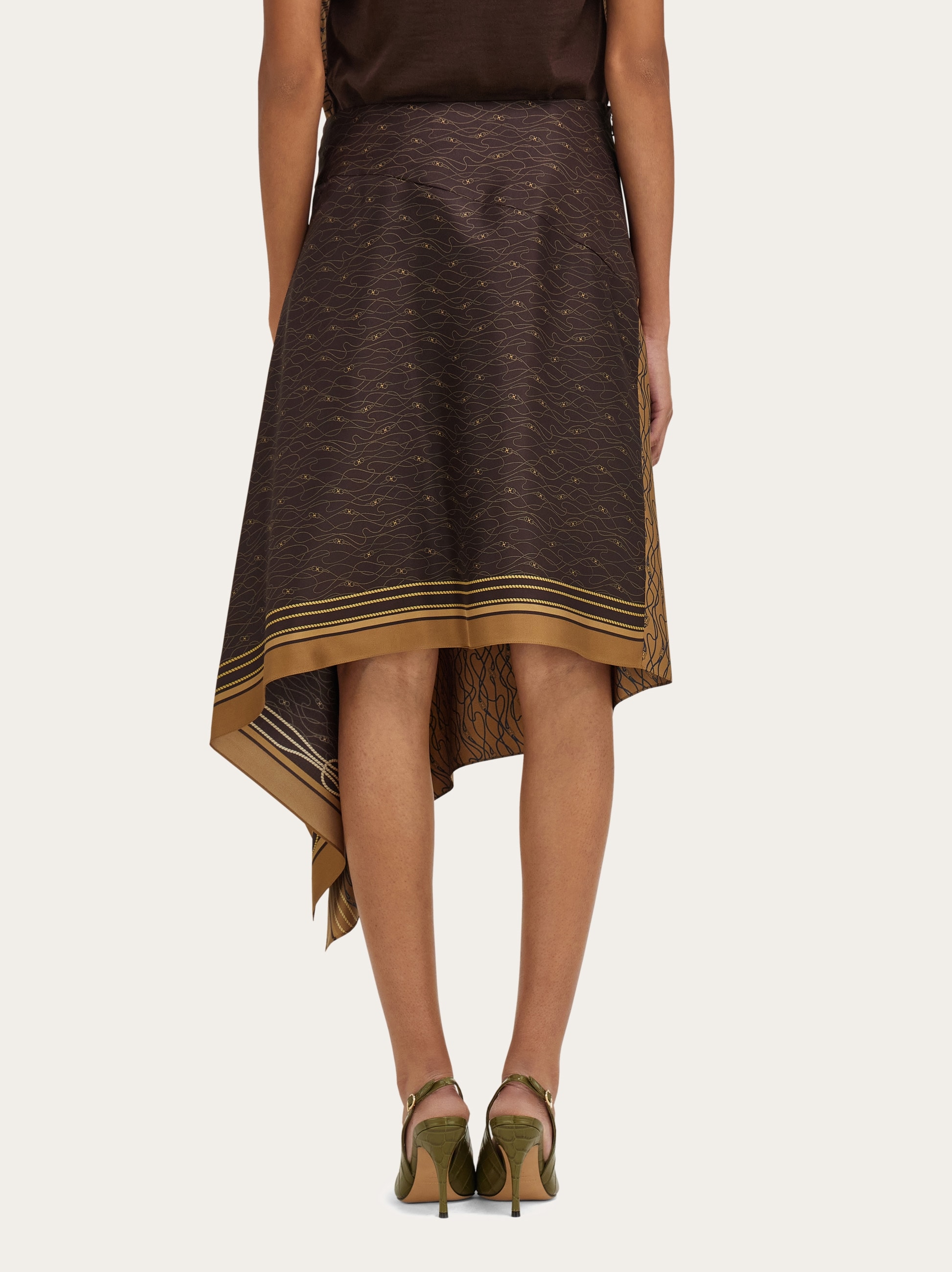 スカート Ferragamo/Silk Taffeta Plaid Wrap Skirt Handkerchief skirt - Women | Ferragamo