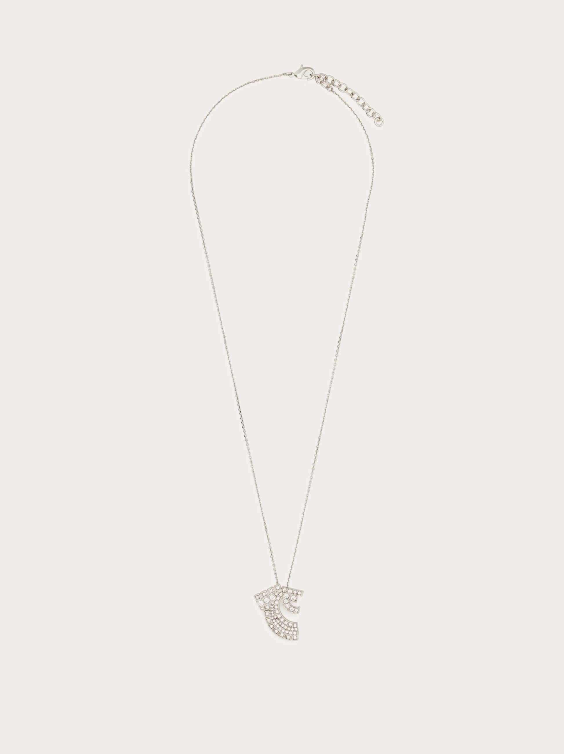 Deconstructed Gancio pendant necklace (42cm) - Women | Ferragamo