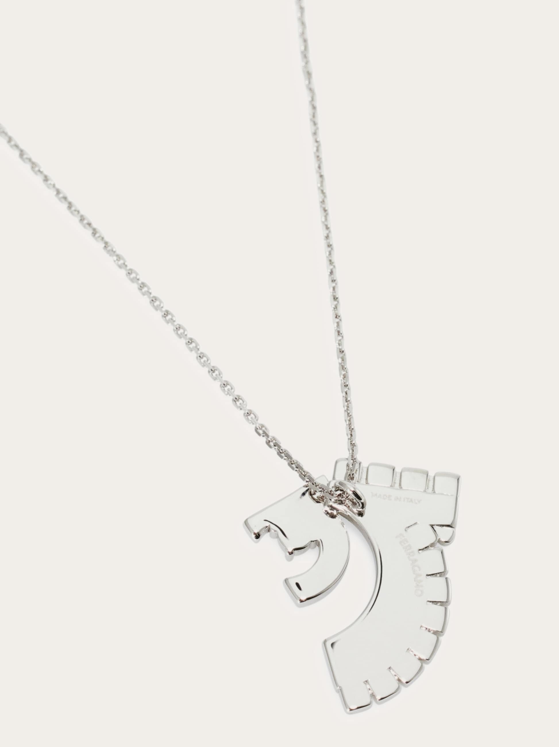 Deconstructed Gancio pendant necklace (42cm) - Women | Ferragamo