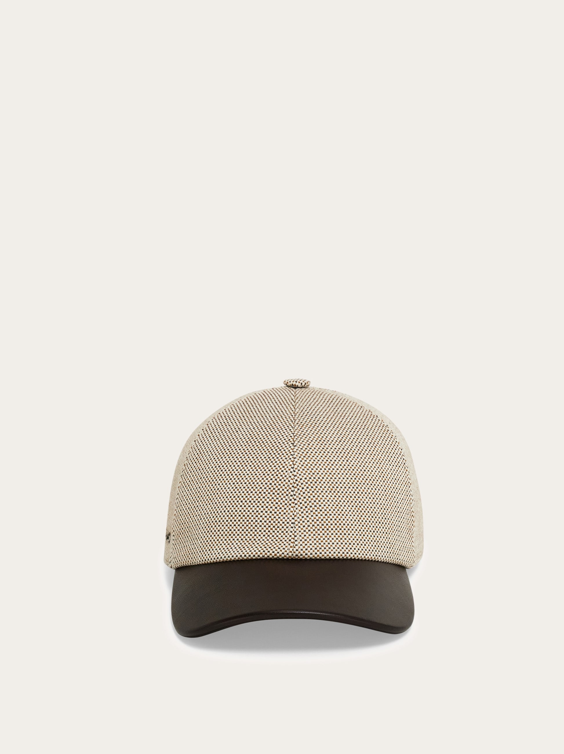 Baseball cap with leather peak - Men | Ferragamo