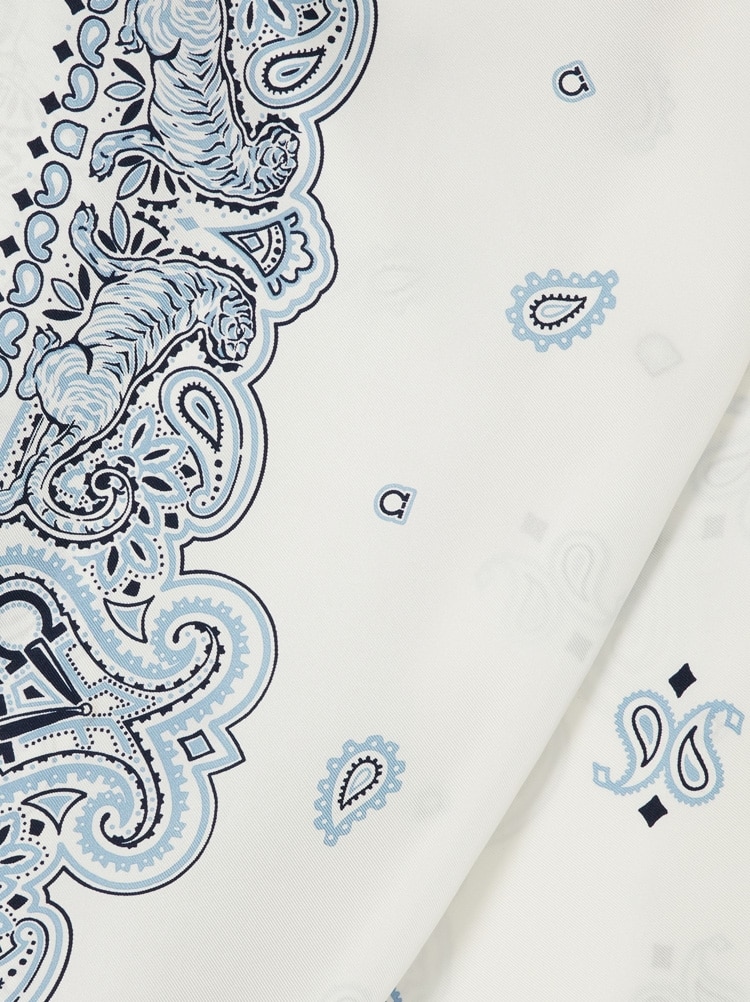 Arabesque print silk caftan Gallery image 5